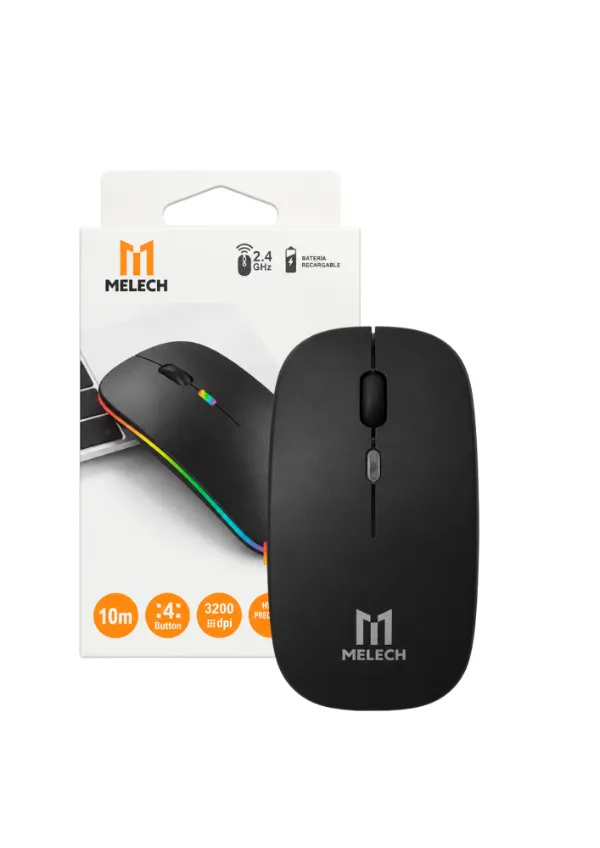 MOUSE INALAMBRICO RGB A BATERIA MELECH-307
