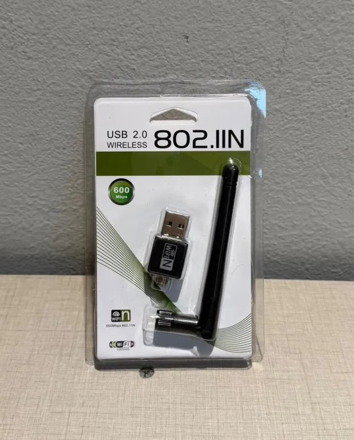 placa wifi usb con antena 5 dbi