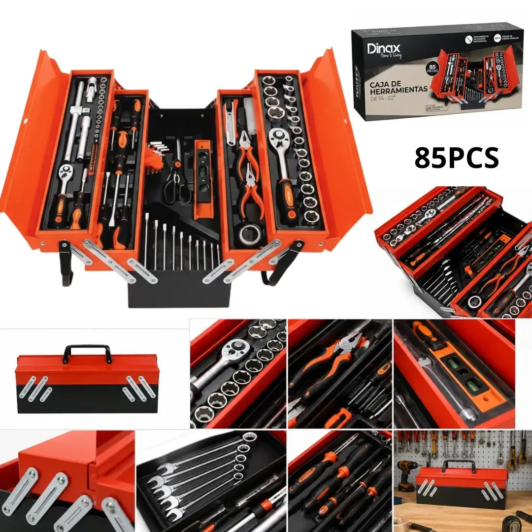 SET/CAJA DE HERRAMIENTAS DINAX X85PCS DXKITOOLS85